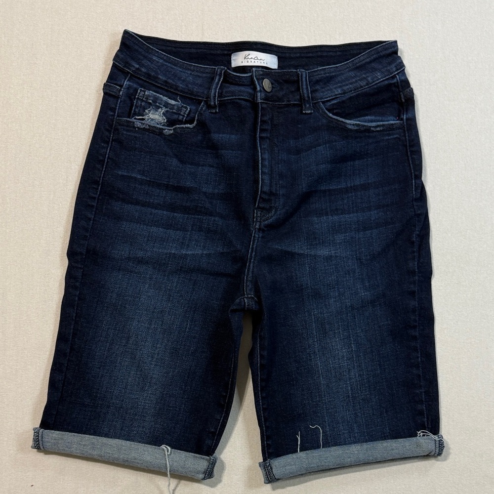 KanCan Midnight Blue Denim Shorts